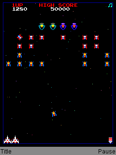 galaxian galaga space invaders arcade game