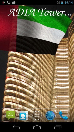 Fondos de pantalla animados a 3D UAE flag para Android. Descarga gratuita fondos de pantalla animados Bandera de los Emiratos Árabes Unidos  3D   .