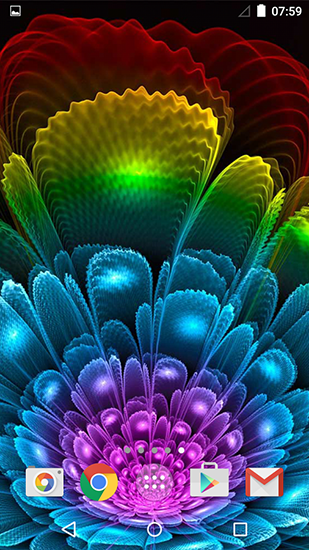 Screenshots do Flor abstrata para tablet e celular Android.