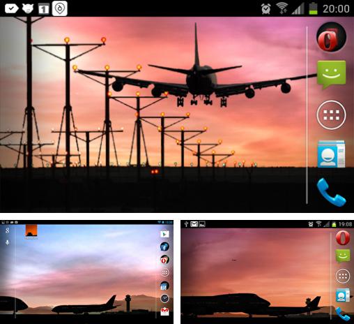 Kostenloses Android-Live Wallpaper Flugzeuge. Vollversion der Android-apk-App Airplanes für Tablets und Telefone.