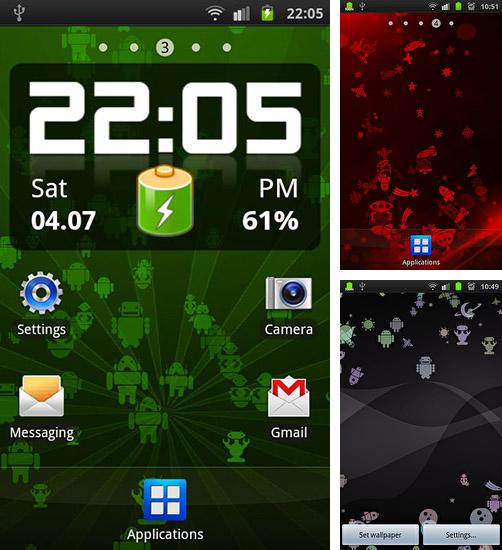 Kostenloses Android-Live Wallpaper Androids!. Vollversion der Android-apk-App Androids! für Tablets und Telefone.