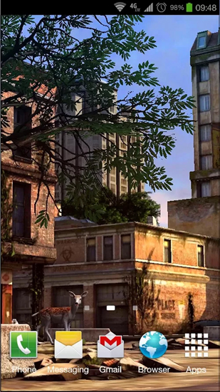 Papeis de parede animados Cidade apocalíptica para Android. Papeis de parede animados Apocalyptic City para download gratuito.