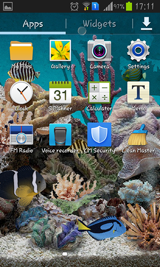 Écrans de Aquarium 3D pour tablette et téléphone Android.