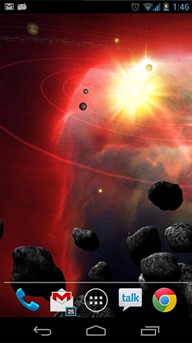 Asteroid belt by Kittehface Software für Android spielen. Live Wallpaper Asteroidengürtel kostenloser Download.