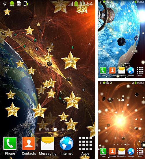 Kostenloses Android-Live Wallpaper Asteroiden. Vollversion der Android-apk-App Asteroids für Tablets und Telefone.