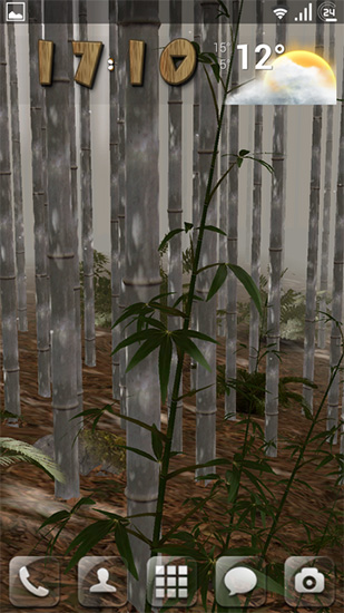 Bamboo grove 3D für Android spielen. Live Wallpaper Bambusallee 3D kostenloser Download.