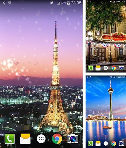 Kostenloses Android-Live Wallpaper Schöne Nacht. Vollversion der Android-apk-App Beautiful night für Tablets und Telefone.