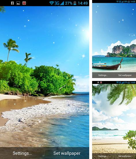 Kostenloses Android-Live Wallpaper Schöne Meereslandschaft. Vollversion der Android-apk-App Beautiful seascape für Tablets und Telefone.