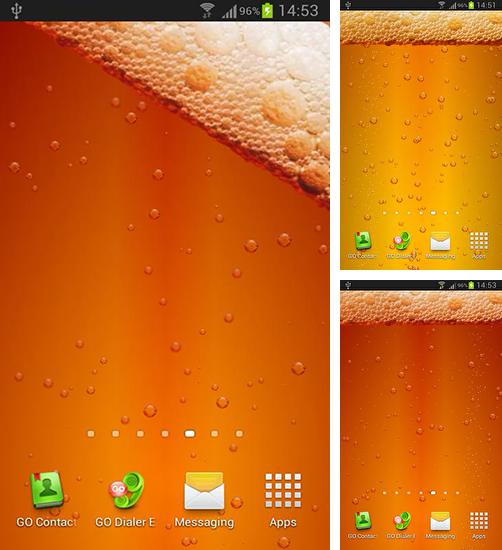 Beer & battery level - бесплатно скачать живые обои на Андроид телефон или планшет.