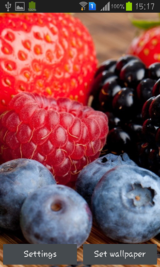 Screenshots of the Berries for Android tablet, phone.