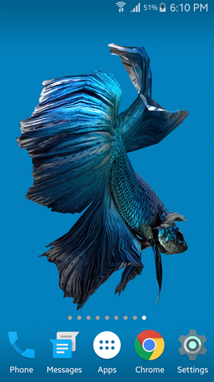 Capturas de pantalla de Betta Fish 3D para tabletas y teléfonos Android.