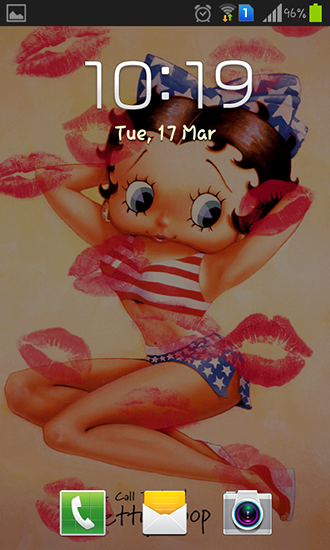 Screenshots of the Betty Boop for Android tablet, phone.