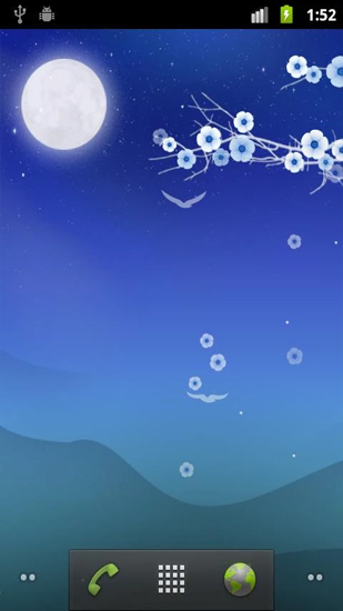 Papeis de parede animados Noite florescente para Android. Papeis de parede animados Blooming Night para download gratuito.
