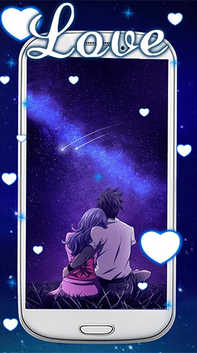 Descargar Blue love para Android gratis. El fondo de pantalla animados Amor  azul en Android.