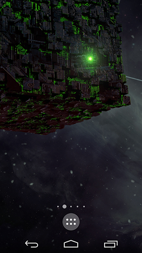 Écrans de Borg sci-fi pour tablette et téléphone Android.