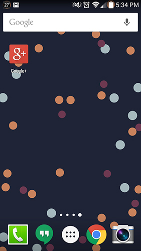 Screenshots of the Bouncing ions for Android tablet, phone.
