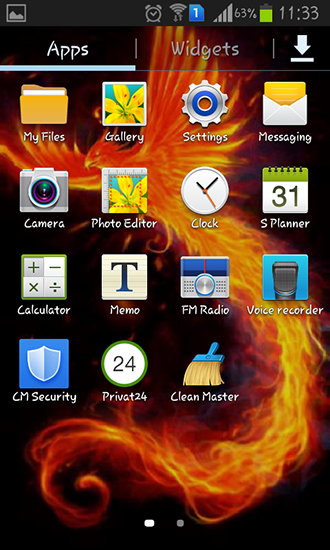 Screenshots do Pássaro de fogo para tablet e celular Android.