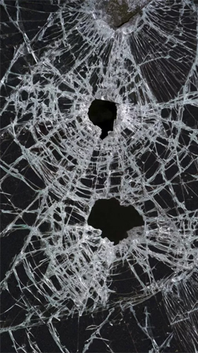 Broken glass by Cosmic Mobile für Android spielen. Live Wallpaper Zerbrochenes Glas kostenloser Download.