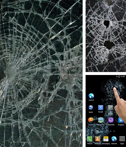 Zusätzlich zum Live Wallpaper Alles Gute zum Geburtstag für Android Mobiltelefone und Tablets, können Sie auch Broken glass by Cosmic Mobile, Zerbrochenes Glas kostenlos herunterladen.