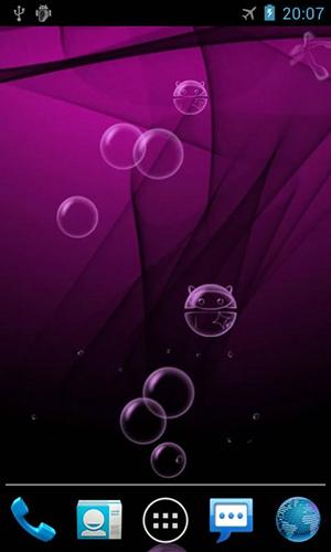 Écrans de Bubble by Xllusion pour tablette et téléphone Android.