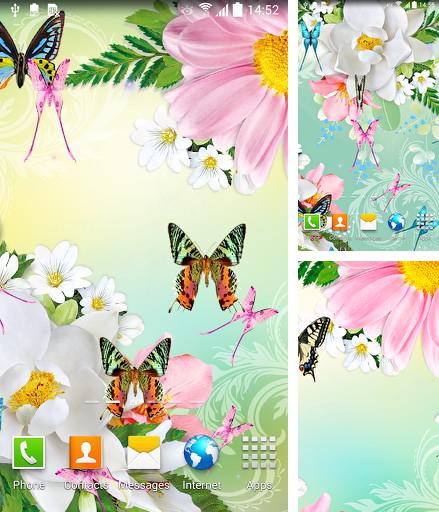 Kostenloses Android-Live Wallpaper Die Schmetterlinge. Vollversion der Android-apk-App Butterflies für Tablets und Telefone.