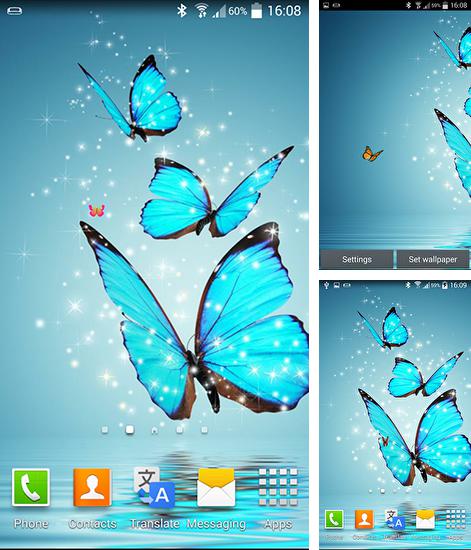 Kostenloses Android-Live Wallpaper Schmetterling. Vollversion der Android-apk-App Butterfly für Tablets und Telefone.