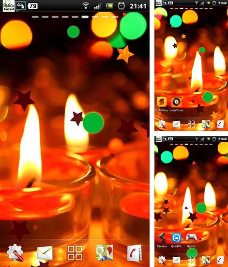 Zusätzlich zum Live Wallpaper Linien für Android Mobiltelefone und Tablets, können Sie auch Candle, Kerze kostenlos herunterladen.