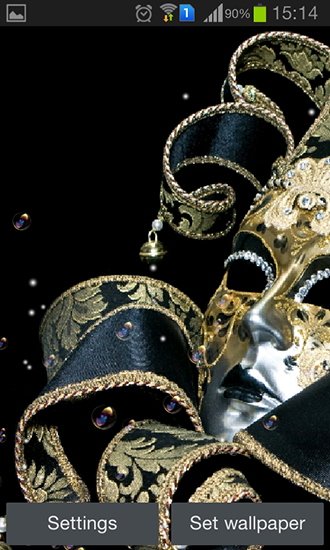 Carnival mask für Android spielen. Live Wallpaper Karnevalsmaske kostenloser Download.