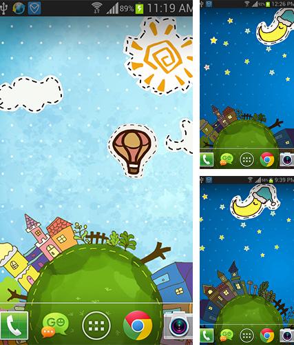 Download live wallpaper Cartoon city for Android. Get full version of Android apk livewallpaper Cartoon city for tablet and phone.