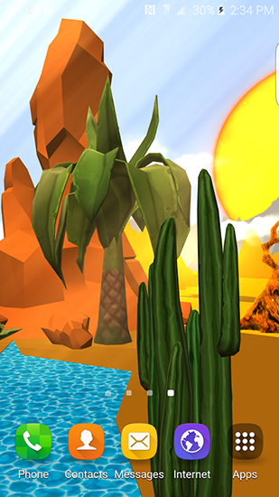 Cartoon desert 3D - бесплатно скачать живые обои на Андроид телефон или планшет.
