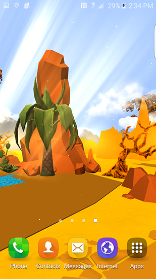 Screenshots of the Cartoon desert 3D for Android tablet, phone.