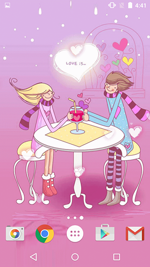 Cartoon love - скачати безкоштовно живі шпалери для Андроїд на робочий стіл.
