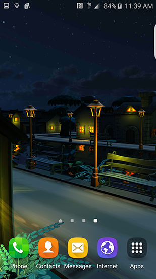 Скриншот Cartoon night town 3D. Скачать живые обои на Андроид планшеты и телефоны.