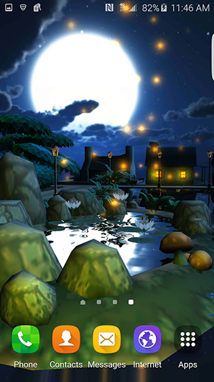 Screenshots of the Cartoon night town 3D for Android tablet, phone.