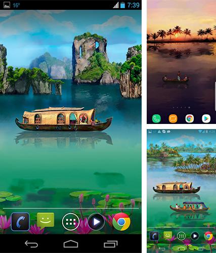 Kostenloses Android-Live Wallpaper Fröhliche Boote. Vollversion der Android-apk-App Cheerful boats für Tablets und Telefone.