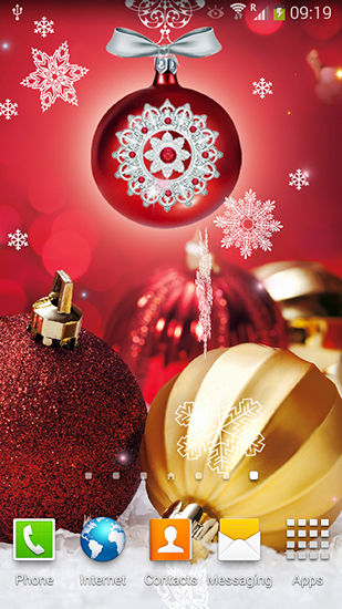 Christmas balls - бесплатно скачать живые обои на Андроид телефон или планшет.