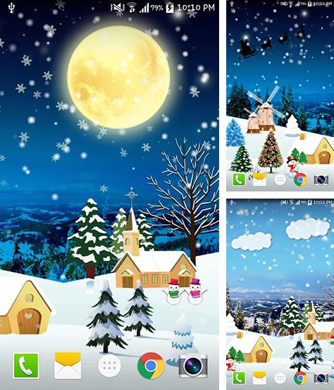 Zusätzlich zum Live Wallpaper Sakura Pro für Android Mobiltelefone und Tablets, können Sie auch Christmas by Live wallpaper hd, Weihnachten kostenlos herunterladen.