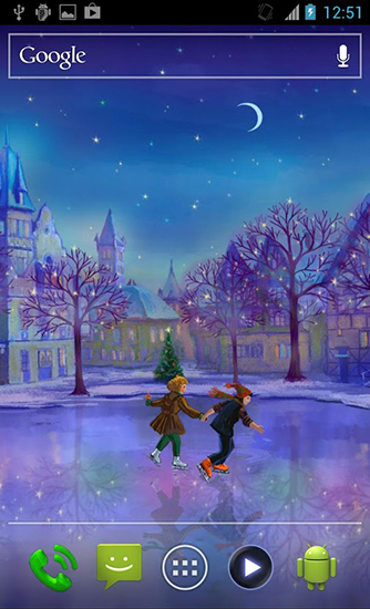 Screenshots of the Christmas rink for Android tablet, phone.