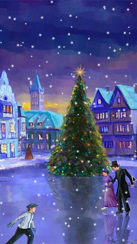 Màn hình nền Giáng sinh trên băng mang đến cho bạn cảm giác ấm áp và nhẹ nhàng của mùa lễ hội. Hình ảnh tuyết rơi trắng xoá và ngọn đèn thắp sáng cùng cành cây Noel trên nền tuyết trắng sẽ khiến bạn cảm thấy thoải mái và yên tĩnh. Hãy để tinh thần của bản thân lắng đọng với màn hình nền này.