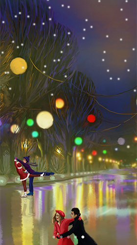 Як виглядають живі шпалери Christmas rink by 7art Studio.