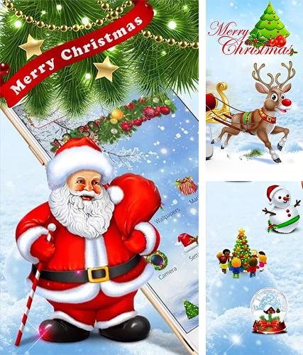 Kostenloses Android-Live Wallpaper Weihnachtlicher Santa. Vollversion der Android-apk-App Christmas Santa für Tablets und Telefone.