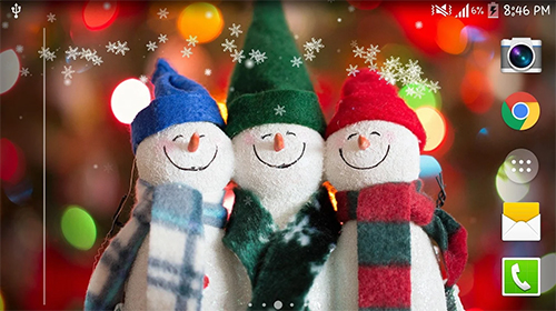 Christmas snow by Live wallpaper HD - бесплатно скачать живые обои на Андроид телефон или планшет.