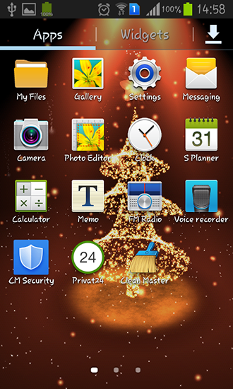 Écrans de Christmas tree pour tablette et téléphone Android.