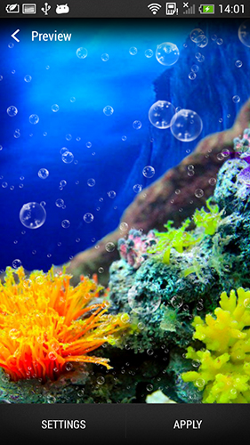 Écrans de Coral reef pour tablette et téléphone Android.