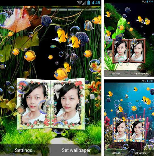 Zusätzlich zum Live Wallpaper Sonnenblumen bei Sonnenuntergang für Android Mobiltelefone und Tablets, können Sie auch Couple photo aquarium, Paar-Photo Aquarium kostenlos herunterladen.