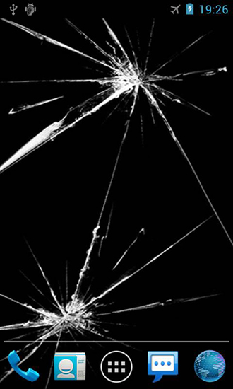 Screenshots of the Cracked screen for Android tablet, phone.