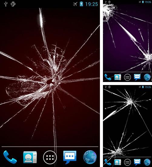 Kostenloses Android-Live Wallpaper Rissiger Bildschirm. Vollversion der Android-apk-App Cracked screen für Tablets und Telefone.