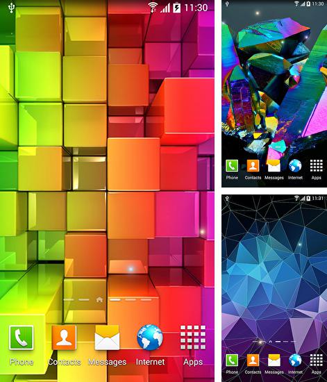 Zusätzlich zum Live Wallpaper Fantastischer Kubus: Flora für Android Mobiltelefone und Tablets, können Sie auch Crystals, Kristalle kostenlos herunterladen.