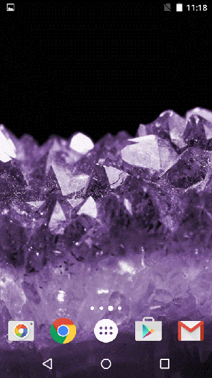 Screenshots of the Crystals by Fun live wallpapers for Android tablet, phone.