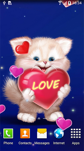 Cute cat by Live Wallpapers 3D